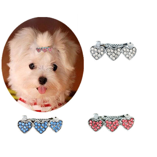 FurGrip™ Rhinestone Glitter Pet Hairpin