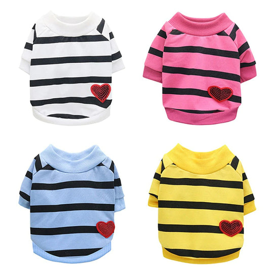FurGrip™ Stripe Heart Pet Sweater