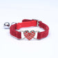 FurGrip™ Soft Velvet Heart & Bells Pet Collars